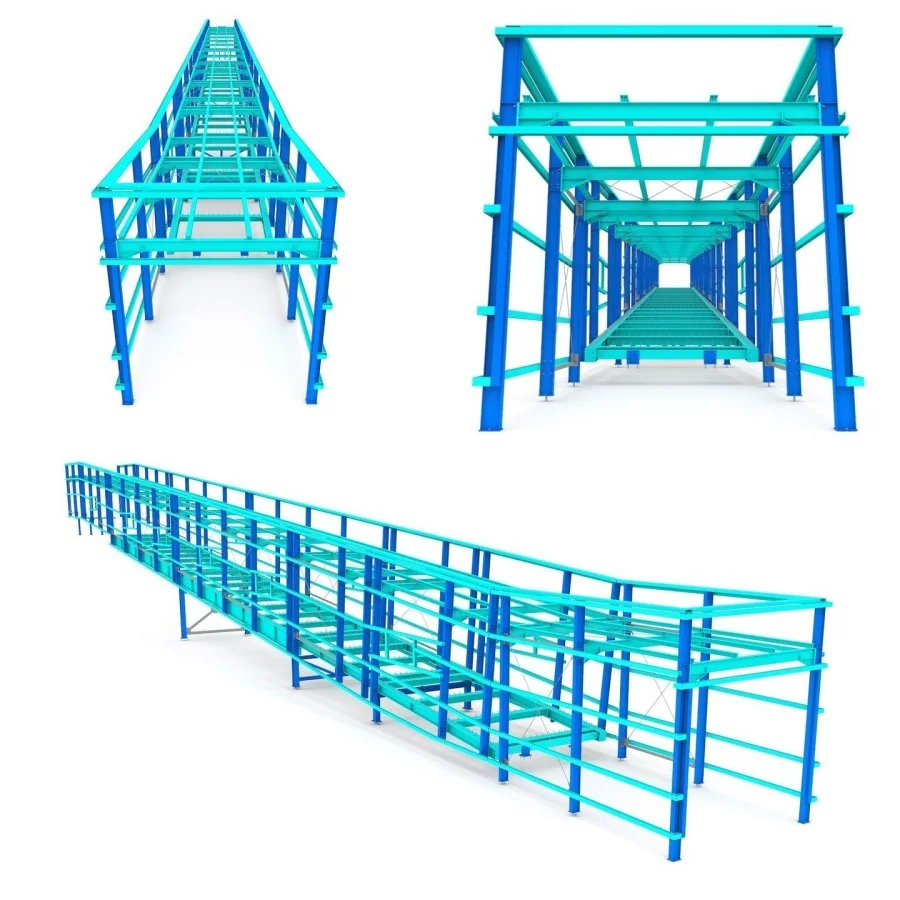 Technisches 3D-Modell einer Stahlkonstruktion als Grundlage einer Projektanfrage