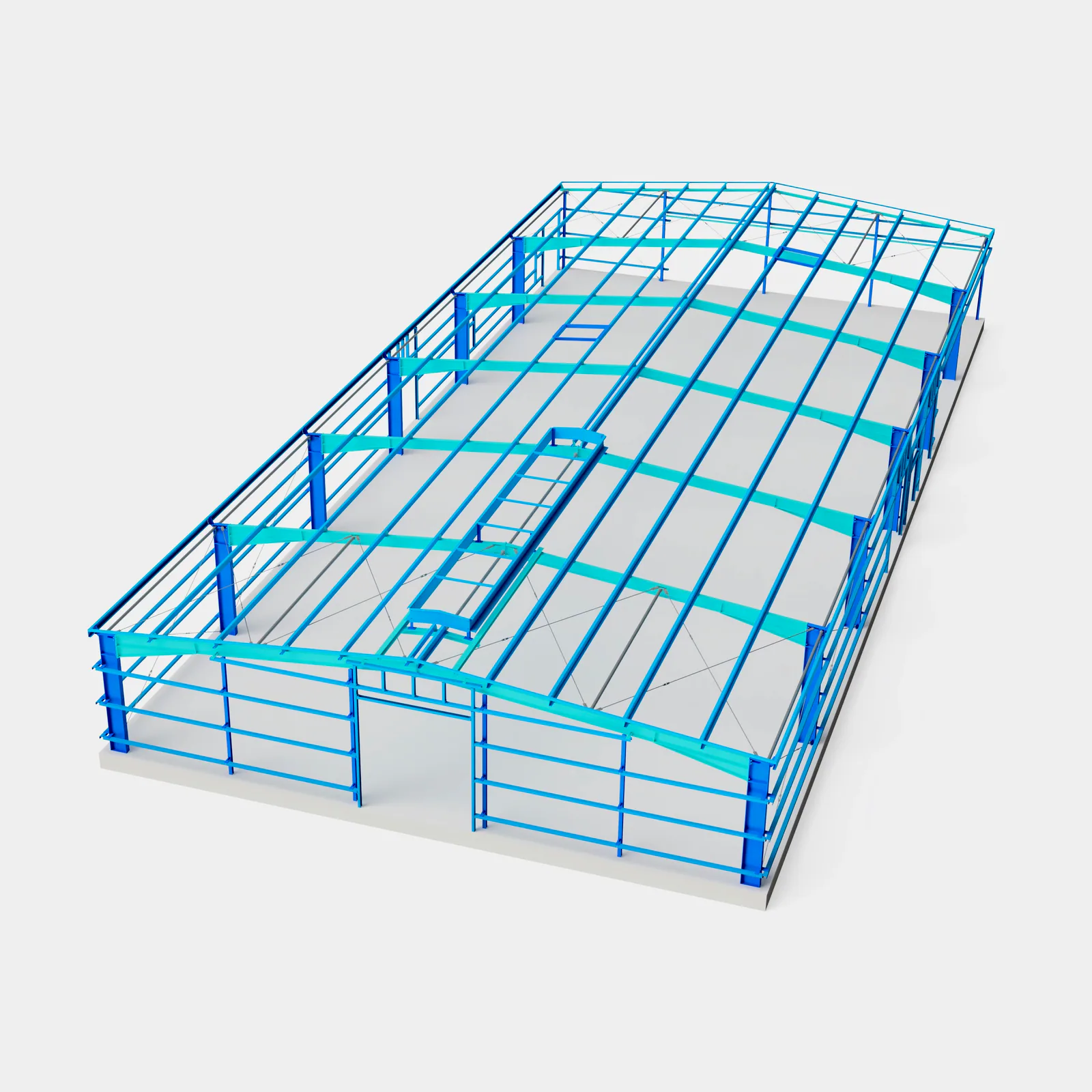 ThinkSteel Referenz – Stahlbauvisualisierung eines Hallentragwerks