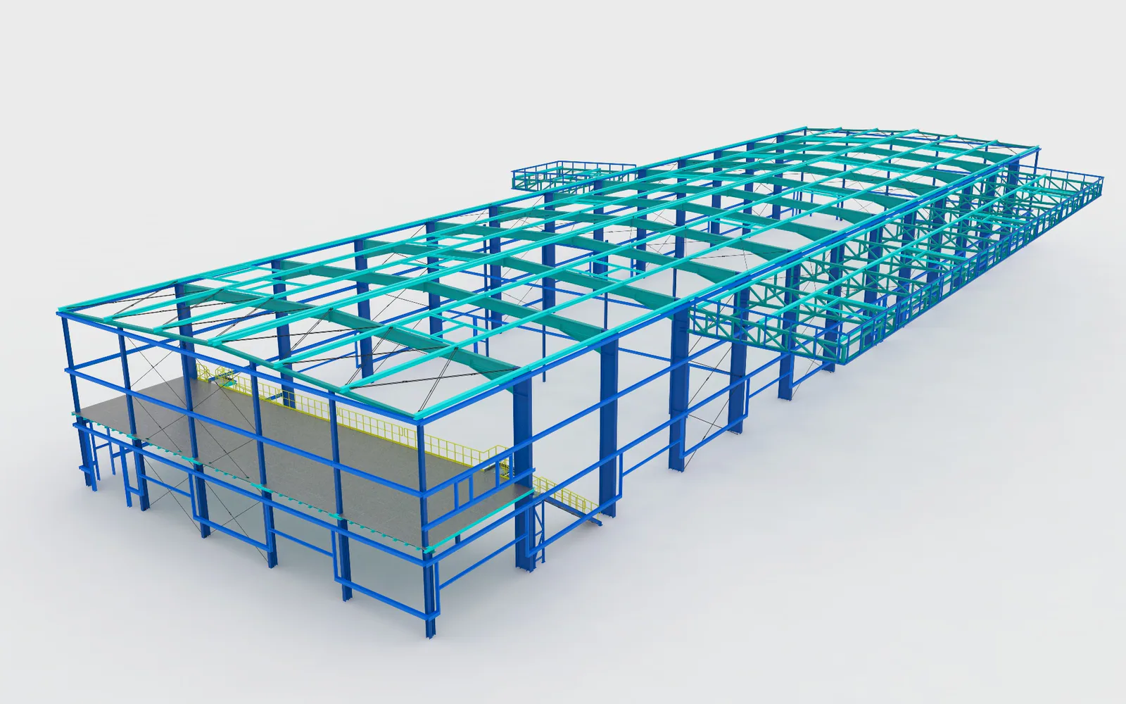 ThinkSteel Referenz – Stahlbauvisualisierung einer Hallenkonstruktion