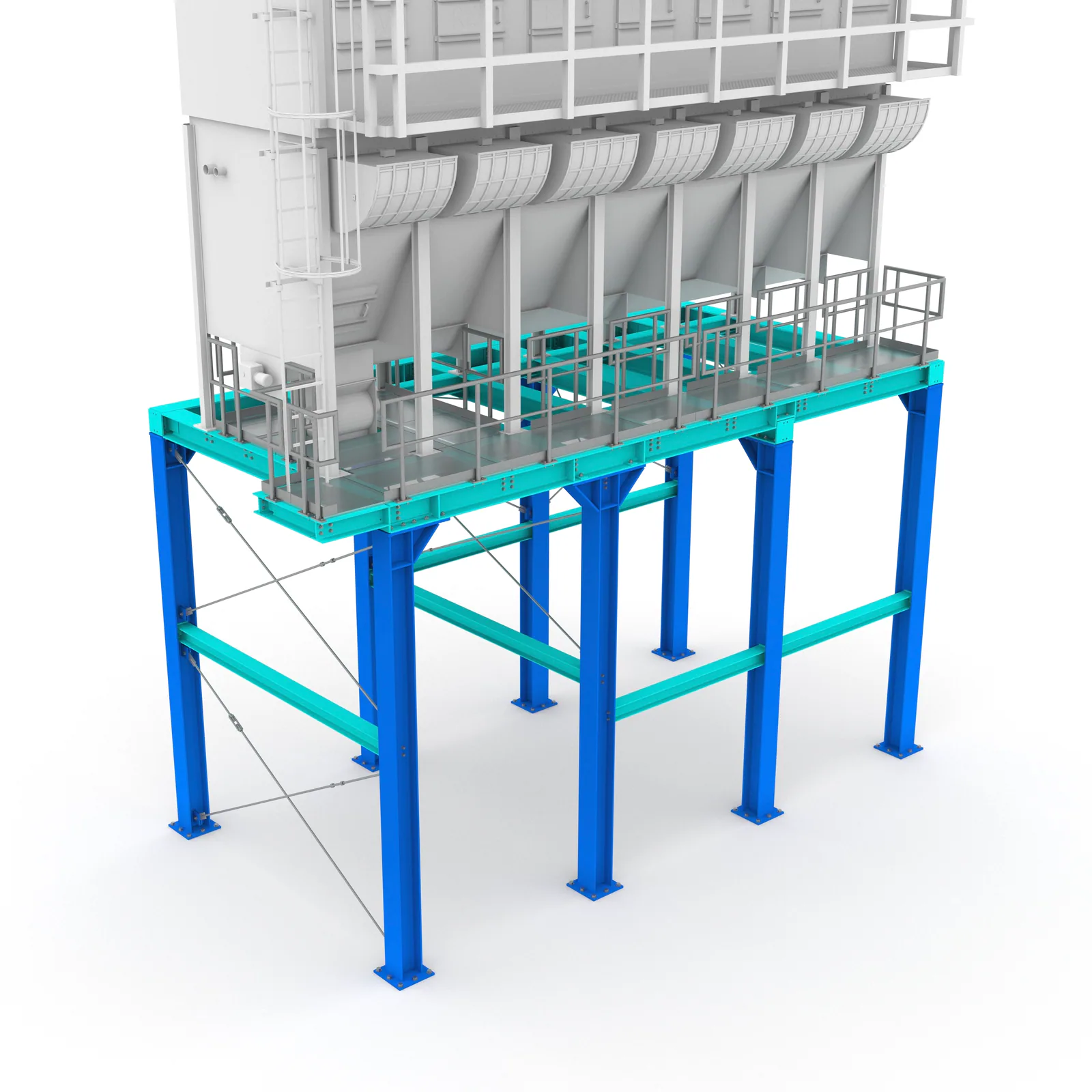 ThinkSteel Referenz – Stahlbauvisualisierung einer Maschinenbühne