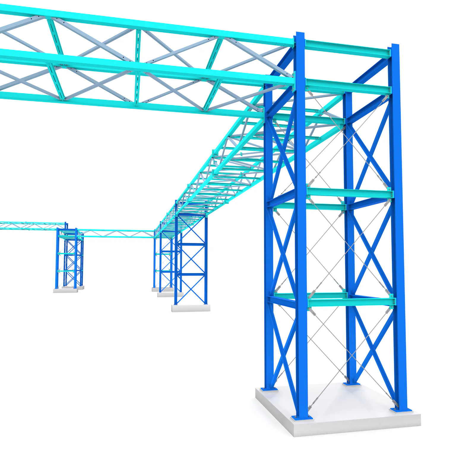 ThinkSteel Referenz – Stahlbauvisualisierung einer Zufahrtsbrücke