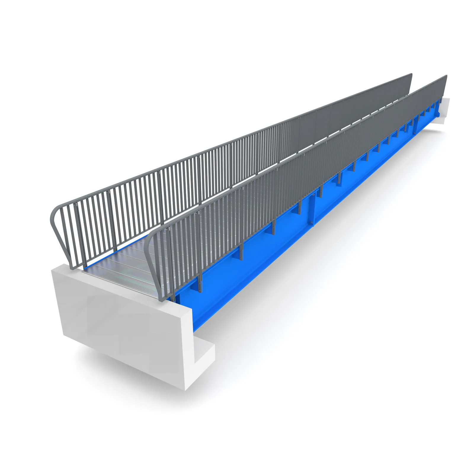 ThinkSteel Referenz – Stahlbauvisualisierung einer Fußgängerbrücke