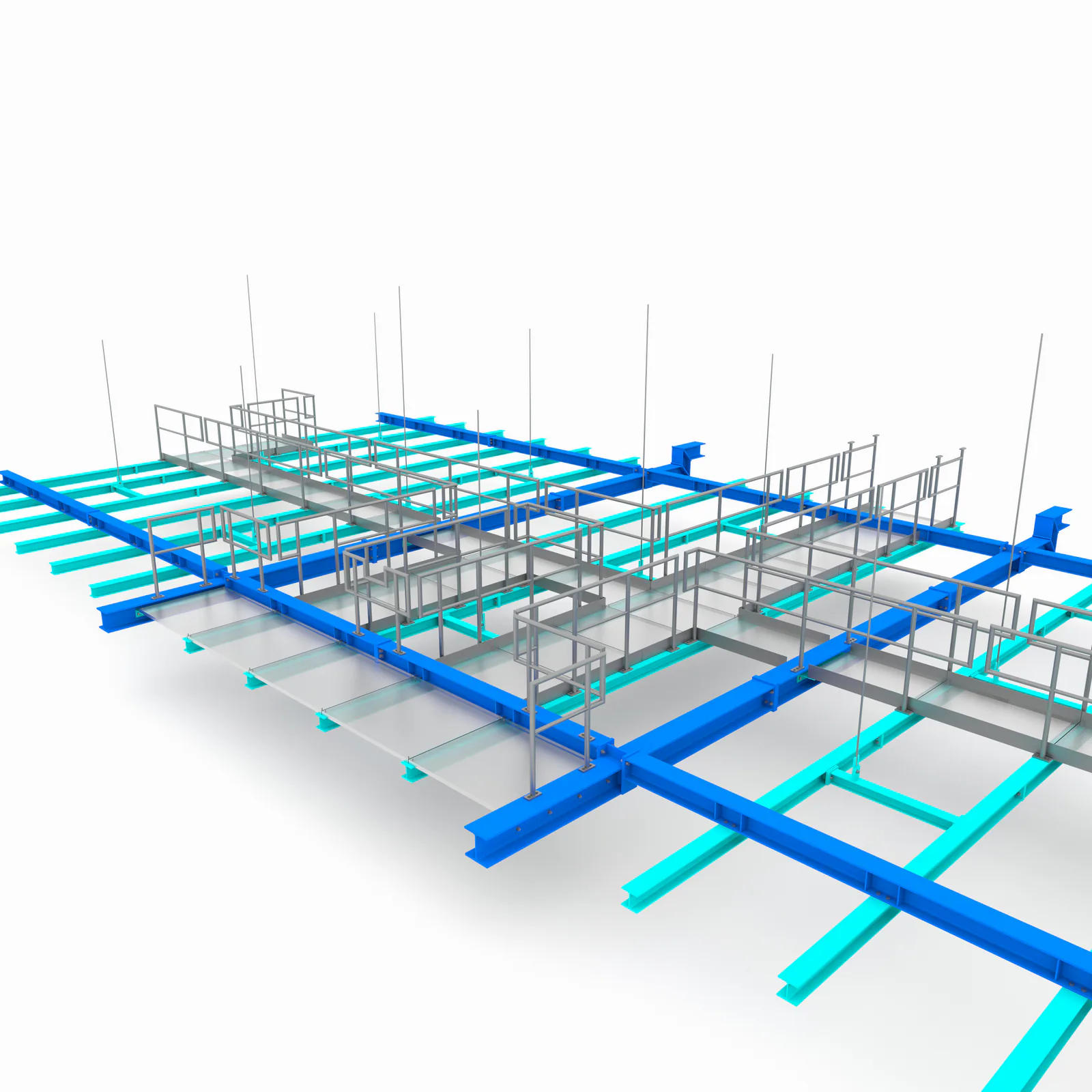 ThinkSteel Referenz – Stahlbauvisualisierung einer komplexen Deckenkonstruktion