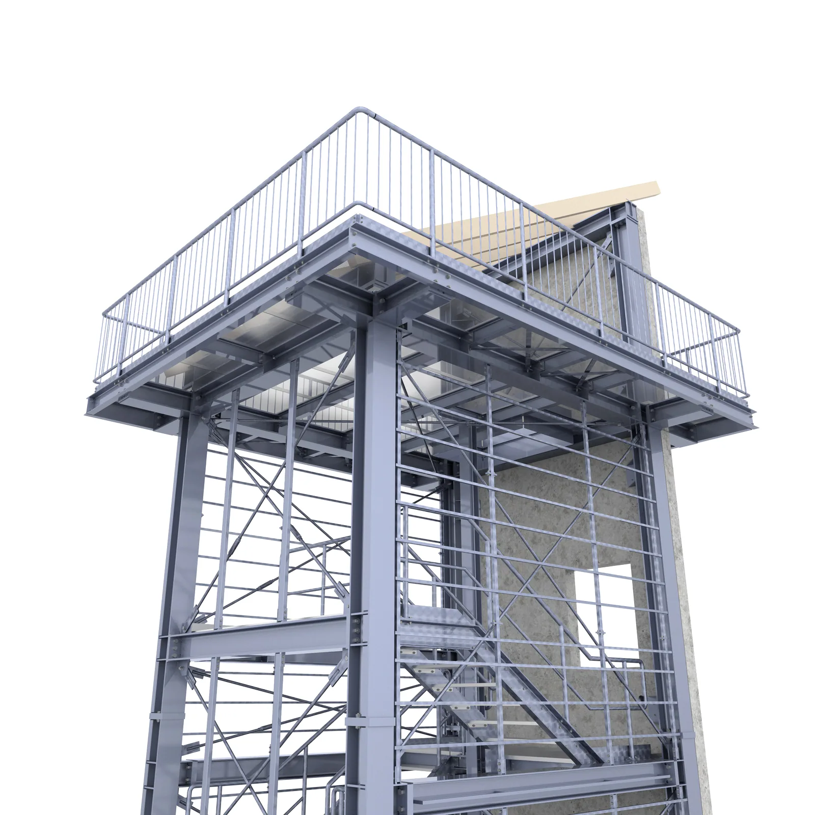 ThinkSteel Referenz – Stahlbauvisualisierung eines Übungsturms